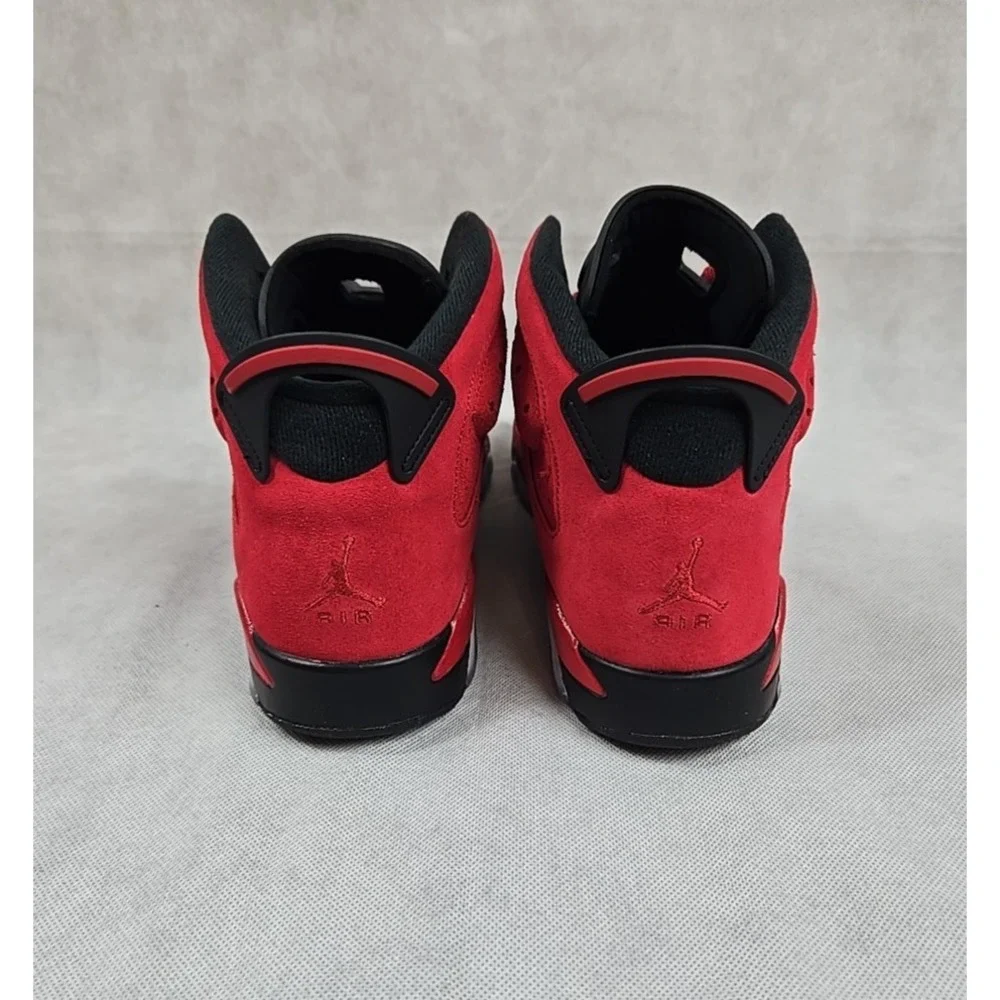 Nike Air Jordan 6 Retro Shoes Boys Size 7 Womens 8.5 Toro Bravo‎ Red Sneakers
